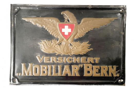 Blechschild Versichert "Mobiliar" Bern